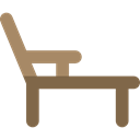 Seat, summer, seats, Summertime, Chairs, Deck Chair Black icon