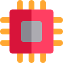 Cpu, technology, electronic, electronics, Chip, processor Tomato icon
