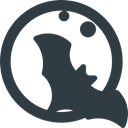 bat, halloween, Moon DarkSlateGray icon