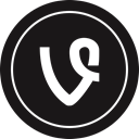 Vine, media, Logo, Social Black icon