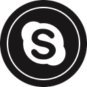 Social, media, Logo, Skype Black icon