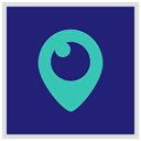 Social, Periscope, media, Logo MidnightBlue icon