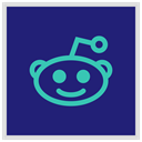 Social, media, Logo, Reddit MidnightBlue icon