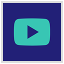 media, play, Logo, Social, youtube MidnightBlue icon