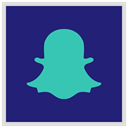 media, Logo, Social, Snapchat MidnightBlue icon