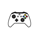 gamer, xbox one, new, White, controller Black icon