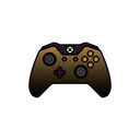 xbox one, Dusk, gold, controller, gamer Black icon