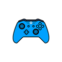 xbox one, Blue, controller, gamer Black icon