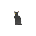Cat, Black cat Black icon