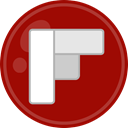 media, Social, Flipboard DarkRed icon