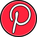 media, Social, pinterest Crimson icon