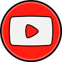 media, Social, youtube Red icon