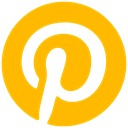 media, online, pinterest, social icon Orange icon