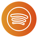 music, Audio, audio streaming, Spotify icon Chocolate icon
