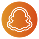 Ghost, snapchat icon, Chat, photo, App Chocolate icon