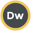 Extension, adobe, format icon, dreamweaver DarkSlateGray icon