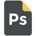 adobe, photoshop icon, Format, Extension DarkSlateGray icon