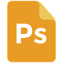 Format, Extension, adobe, photoshop icon Goldenrod icon