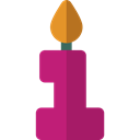 birthday, light, Candle, illumination, candlestick, Tools And Utensils Black icon