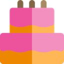 birthday, cake, food, Candles, Bakery, Birthday Cake, Cakes, Food And Restaurant LightPink icon