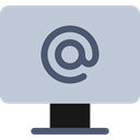 Tv Monitor, Arroba, Tv Screen, Computer Monitor, television, technology, Computer Screen LightSteelBlue icon
