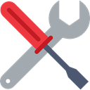 Screwdriver, Working, Wrench, garage, Repairing DarkGray icon