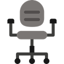 Seat, buildings, desk, Office Material, Comfortable, Chairs Black icon