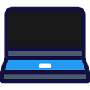 technology, portable, laptop computer, computing, Computer Screen, Open Laptop, Business And Finance MidnightBlue icon