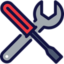 Screwdriver, Working, Wrench, garage, Repairing, Business And Finance MidnightBlue icon