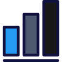 volume, statistics, Bars Graphic, Business And Finance, Audio, Business, signal, Stats MidnightBlue icon