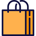 commerce, market, Supermarket, Shopping bags, Shopper, Shopping Store SandyBrown icon