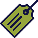 commerce, Ticket, tags, Clothes, clothing, price tag, Shopping Store, Business And Finance YellowGreen icon