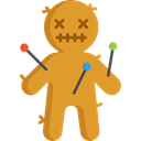 halloween, horror, Terror, spooky, scary, fear, Voodoo Doll Goldenrod icon