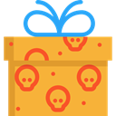 birthday, gift, present, surprise, halloween, Christmas Presents Goldenrod icon