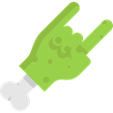 Terror, spooky, scary, fear, Hand, halloween, horror, zombie YellowGreen icon