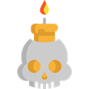 medical, Candle, Dead, skull, halloween, dangerous, signs, Poisonous, Healthcare And Medical Black icon