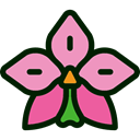 Botanical, Flower, nature, petals, blossom Black icon