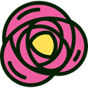 petals, blossom, Botanical, Flower, nature, rose PaleVioletRed icon