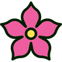 Flower, nature, petals, blossom, Botanical PaleVioletRed icon