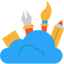 Cloud, graphic design, Edit Tools DodgerBlue icon