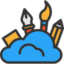 Cloud, graphic design, Edit Tools DodgerBlue icon