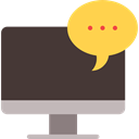 speech bubble, Speech Balloon, Tv Monitor, television, technology, Tv Screen, Computer Monitor DarkSlateGray icon