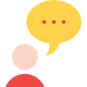 Man, Chat, user, technology, speech bubble, Conversation, chatting SandyBrown icon