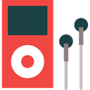 Apple, mp3, music player, technology, musical, portable, earphones, Communications Tomato icon