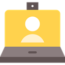 Computer, Chat, Webcam, technology, Conversation, chatting, Communications, Open Laptop Icon