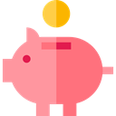 save, funds, Business And Finance, Money, coin, piggy bank, savings LightSalmon icon