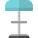 stool, Furniture And Household, Seat, Chair, buildings, furniture Black icon