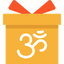 birthday, gift, present, surprise, diwali, Birthday And Party Goldenrod icon