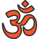 Om, oriental, lotus, religious, signs, meditation, Asian, religion, indian, Yoga, hinduism, Cultures DarkSlateGray icon