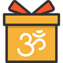 diwali, Birthday And Party, gift, present, surprise, birthday Goldenrod icon